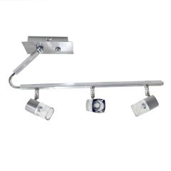 Sunlight Τρίφωτο Σποτ Μεταλλικό Νίκελ Ματ 50 Εκ. Hp-914-03-856G 