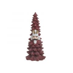 Inart Χριστουγεννιάτικο Δέντρο "Καρυοθραύστης" Polyresin Κόκκινο 9x21 Κωδικός: 2-70-126-0172