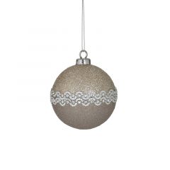 Inart Χριστουγεννιάτικη Μπάλα Polyfoam Σαμπανί/Χρυσή Σετ 6 Τμχ 8x8 Κωδικός: 2-70-675-0674
