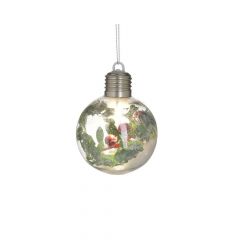 Inart Χριστουγεννιάτικη Μπάλα Με Φως Led Πολύχρωμη Σετ 6 Τμχ 8x8 Κωδικός: 2-70-675-0716