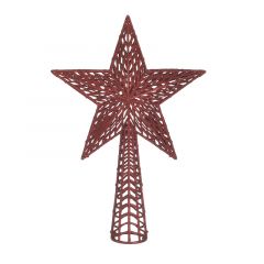 Inart Κορυφή Δέντρου "Αστέρι" Πλαστική Κόκκινη 18x5x27 Κωδικός: 2-70-675-0721