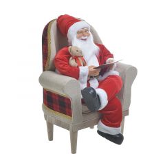 Inart Άγιος Βασίλης Σε Πολυθρόνα Υφασμάτινος Κόκκινος/Λευκός 67x56x75 Κωδικός: 2-70-832-0035