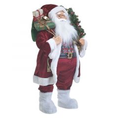 Inart Άγιος Βασίλης Υφασμάτινος Κόκκινος/Λευκός 37x28x80 Κωδικός: 2-70-832-0037