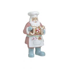 Inart Άγιος Βασίλης Polyresin Ροζ/Λευκός 16x13x30 Κωδικός: 2-70-944-0060