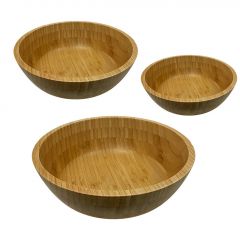 Trends Μπωλ Μπαμπού Natural Σετ 3 Τμχ Ø30,5x10,5 Εκ. Κωδικός: DWMA1002