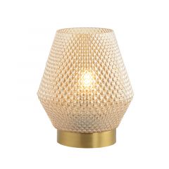 Zambelis Lights Επιτραπέζιο Φωτιστικό Γυάλινο Μελί/Χρυσό 20251