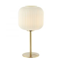 Zambelis Lights Επιτραπέζιο Φωτιστικό Γυάλινο Λευκό/Χρυσό 20252