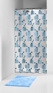 Sealskin ELEMENTAL Κουρτίνα Μπάνιου "Tropic" Πλαστική  180x200 I Blue