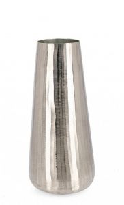 Bizzotto Chisel Βάζο Αλουμινίου Ασημί Ø19x45
