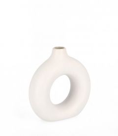 Bizzotto Odino Βάζο Stoneware Λευκό 18,5x6x19