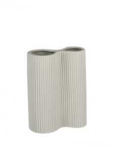Bizzotto Vivy Βάζο Πορσελάνινο Ανοιχτό Γκρι 12x6x16