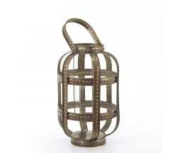 ZAROS VINTAGE ΜΕΤΑΛΛΙΚΟ ΦΑΝΑΡΙ 20,5Χ32,5 ΚΩΔΙΚΟΣ: HT422