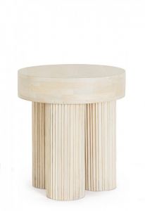 Bizzotto Dacca Βοηθητικό Τραπέζι Ξύλινο Natural Ø45x50