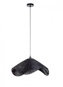 Bizzotto Cappello Φωτιστικό Οροφής Ρατάν Μαύρο 61x60x28