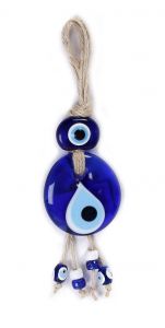 Espiel Κρεμαστό Διακοσμητικό "Μάτι" Γυάλινο Μπλε 18 Εκ. Κωδικός: GUR105