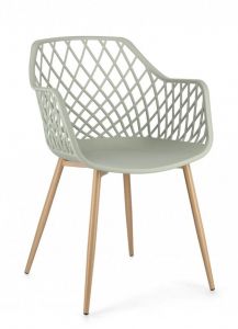 Bizzotto Optik Καρέκλα Πλαστική Ανοιχτή Πράσινη 58x54x85,5