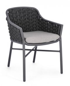 Bizzotto Everly Καρέκλα Εξωτερικού Χώρου Ανθρακί/Γκρι 61x60x82