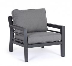 Bizzotto Hendrix Πολυθρόνα Εξωτερικού Χώρου Ανθρακί 80x85x88