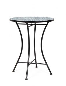 Bizzotto Samos Τραπέζι Φαγητού Εξωτερικού Χώρου Μαύρο/Μπλε Ø60x75