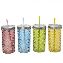 ESPIEL ΠΟΤΗΡΙ ΜΕ ΚΑΛΑΜΑΚΙ ΠΟΛΥΧΡΩΜΟ 475ML 8,5X16 ΚΩΔΙΚΟΣ: INT8819K12