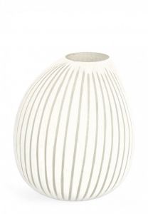 Bizzotto Mattala Βάζο Γυάλινο Λευκό Ø27x28 Εκ.