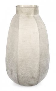Bizzotto Mirissa Βάζο Γυάλινο Μπεζ/Γκρι Ø28x49,5