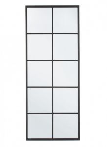 Bizzotto Nucleos Καθρέπτης Τοίχου Μεταλλικός Μαύρος 125x2,5x50