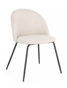 Bizzotto Tanya Καρέκλα Υφασμάτινη Ιβουάρ/Μαύρη 49x55x77