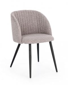 Bizzotto Queen Καρέκλα Υφασμάτινη Γκρι 53x57x81,5