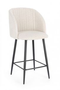 Bizzotto Queen Καρέκλα Μπαρ Υφασμάτινη Ιβουάρ 53x59x97