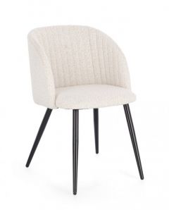 Bizzotto Queen Καρέκλα Υφασμάτινη Ιβουάρ 53x57x81,5
