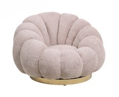 Bizzotto Florel Περιστρεφόμενη Πολυθρόνα Υφασμάτινη Ροζ 86x62x72