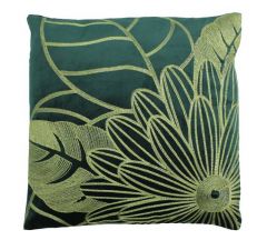 ZAROS ΜΑΞΙΛΑΡΙ "ΦΥΛΛΑ" ΒΕΛΟΥΔΙΝΟ ΠΡΑΣΙΝΟ 45X45 ΚΩΔΙΚΟΣ: XET-2211