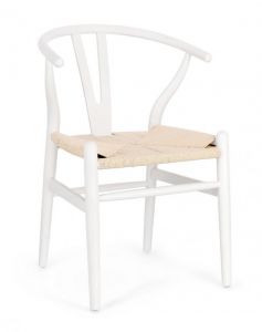 Bizzotto Artas Καρέκλα Ξύλινη Λευκή 49x42x78