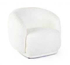 Bizzotto Tecla Πολυθρόνα Υφασμάτινη Λευκή 93x87x73