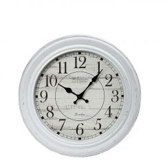 Espiel Ρολόι Τοίχου Polyresin Λευκό 40,2x4,8 Κωδικός: ROL615
