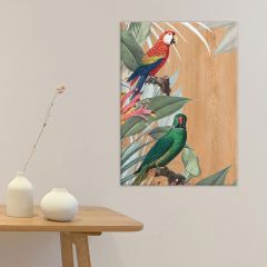 Ango Red & Green Parrots Πίνακας Ξύλου Ml 21458