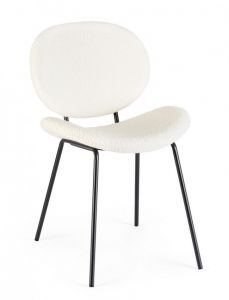 Bizzotto Maddie Καρέκλα Μεταλλική/Υφασμάτινη Λευκή 52x59,5x79,5