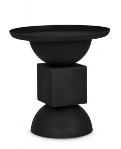 Bizzotto Alka Βοηθητικό Τραπέζι Μεταλλικό Μαύρο Ø40,5x41,5