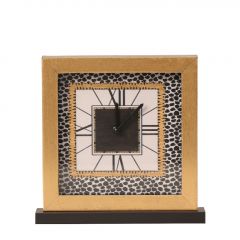 Espiel Επιτραπέζιο Ρολόι "Λεοπάρ" Polyresin Χρυσό/Μαύρο 24,5x5x24,5 Κωδικός: MAF151