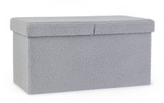 Bizzotto Joris Ταμπουρέ Υφασμάτινο Γκρι 76x38x38