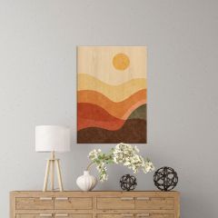 Ango Desert Sun Πίνακας Διακόσμησης Ξύλου L 21663