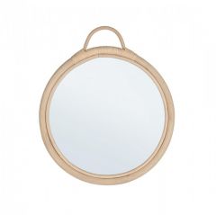 Bizzotto Mozambico Καθρέπτης Τοίχου Ρατάν Natural Ø40