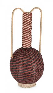 Bizzotto Namibia Αμφορέας Από Σχοινί Καλαμποκιού Κόκκινος/Natural Ø23x50