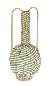 Bizzotto Namibia Αμφορέας Από Σχοινί Καλαμποκιού Πράσινο/Natural Ø23x50