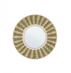 Bizzotto Namibia Καθρέπτης Τοίχου Mdf Πράσινος/Natural Ø40x6