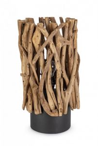 Bizzotto Ace Επιτραπέζιο Φωτιστικό Ξύλινο Natural/Μαύρο Ø27x50