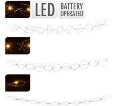 ZAROS ΧΡΙΣΤΟΥΓΕΝΝΙΑΤΙΚΗ ΓΙΡΛΑΝΤΑ LED ΑΣΗΜΙ 3 ΣΧΕΔΙΑ 3,7X3,7X190 ΚΩΔΙΚΟΣ: XM604