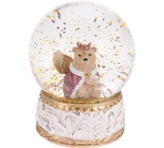 ZAROS ΧΙΟΝΟΜΠΑΛΑ "ΑΡΚΟΥΔΑ" ΓΥΑΛΙΝΗ ΛΕΥΚΗ/ΧΡΥΣΗ 12,5X12,5X14,5 ΚΩΔΙΚΟΣ: XM611