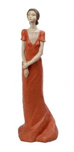 Espiel Διακοσμητική Φιγούρα Γυναίκας Polyresin Πορτοκαλί 13,2x11,6x40,7 Κωδικός: ZAX203